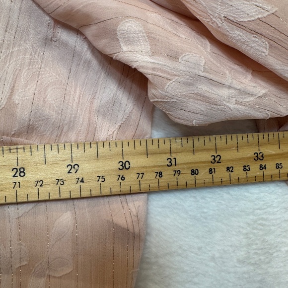 Joe Fresh Roxy Earle Swimsuit Cover-Up Womens Size 3X Peach Sheer V-Neck Blouse - Picture 6 of 8